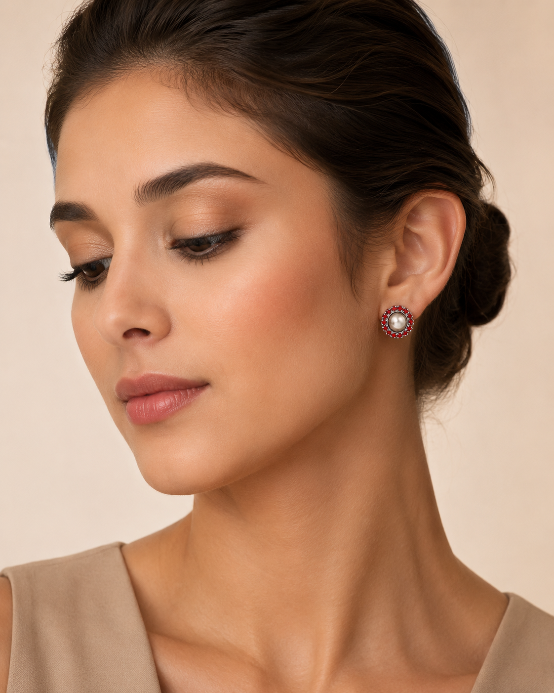 Orleans Earr - Lt Siam/Br - imagen modelo 1