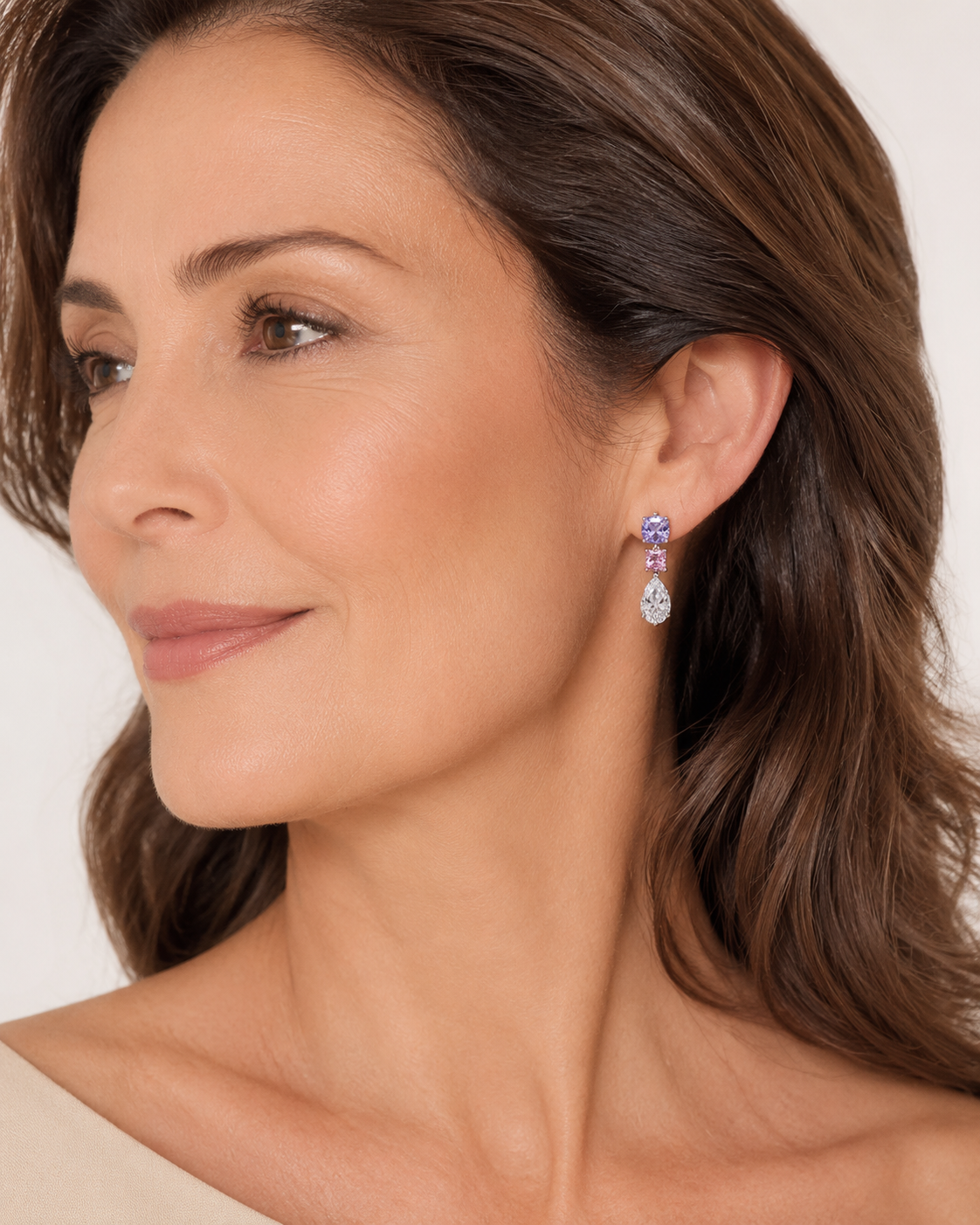 CaribeII Earr Ag925 - violet - imagen modelo 2