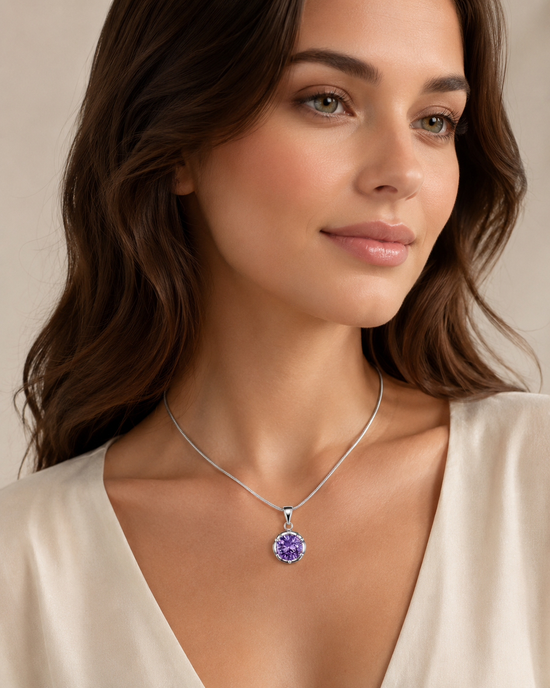 Carib IV Pend Ag925 - Violet - imagen modelo 1