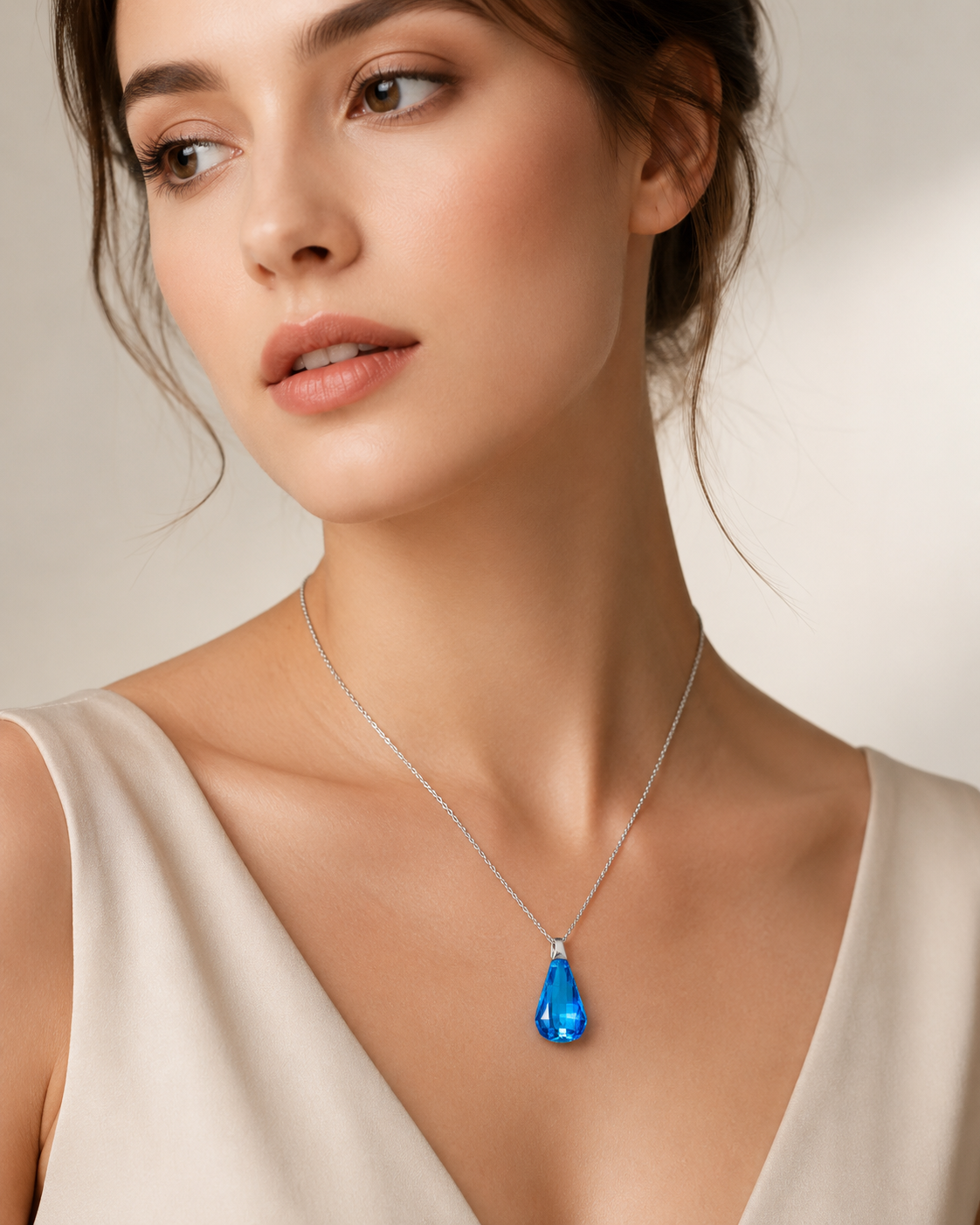 Pleione Pend - Ag925 Blue - imagen modelo 1