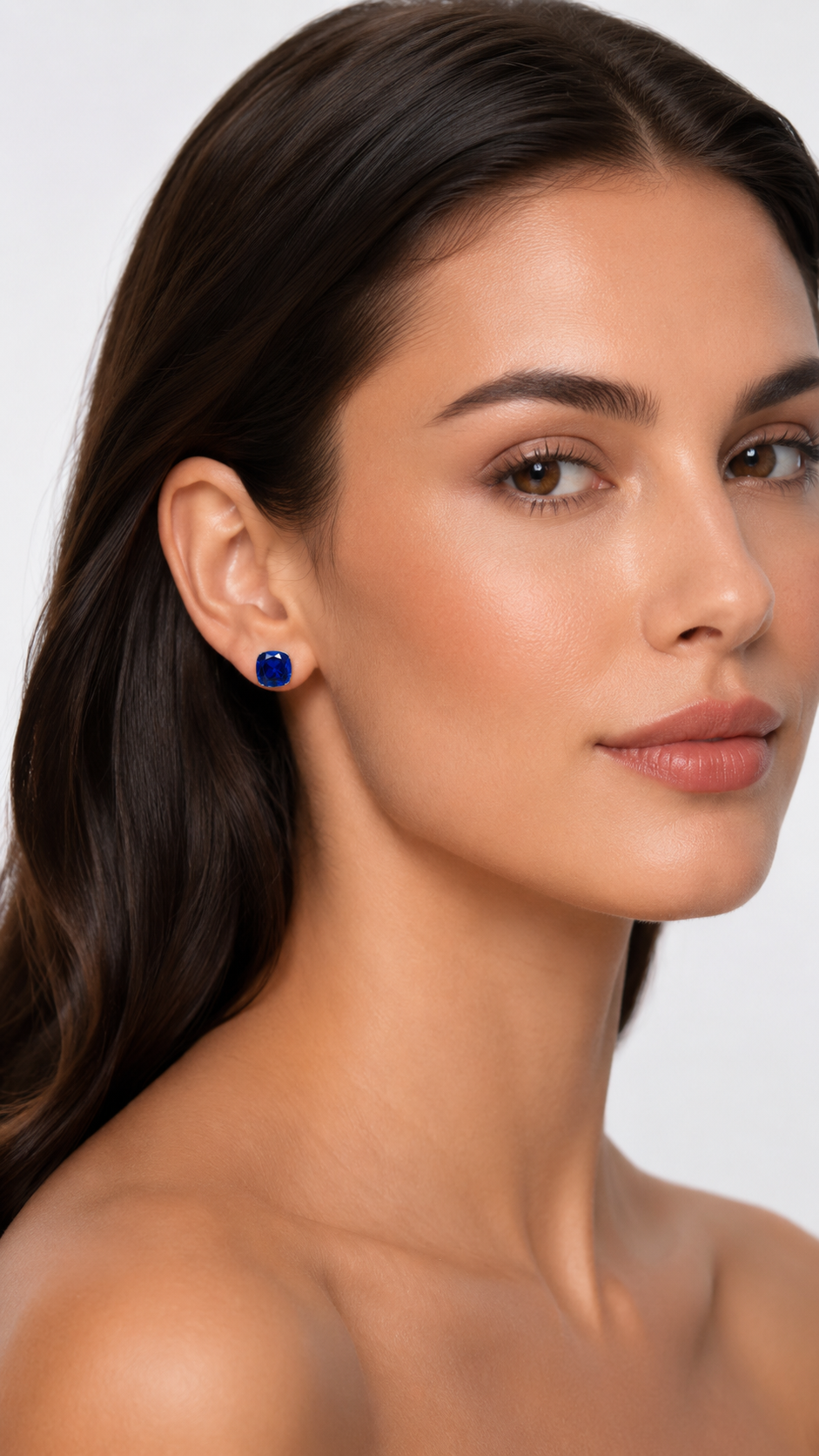 Miltonia Earr - Ag925 Rh B Blue - imagen modelo 1