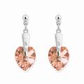 R Heart Earr - Ag925 Rh Apricot - foto principal de producto