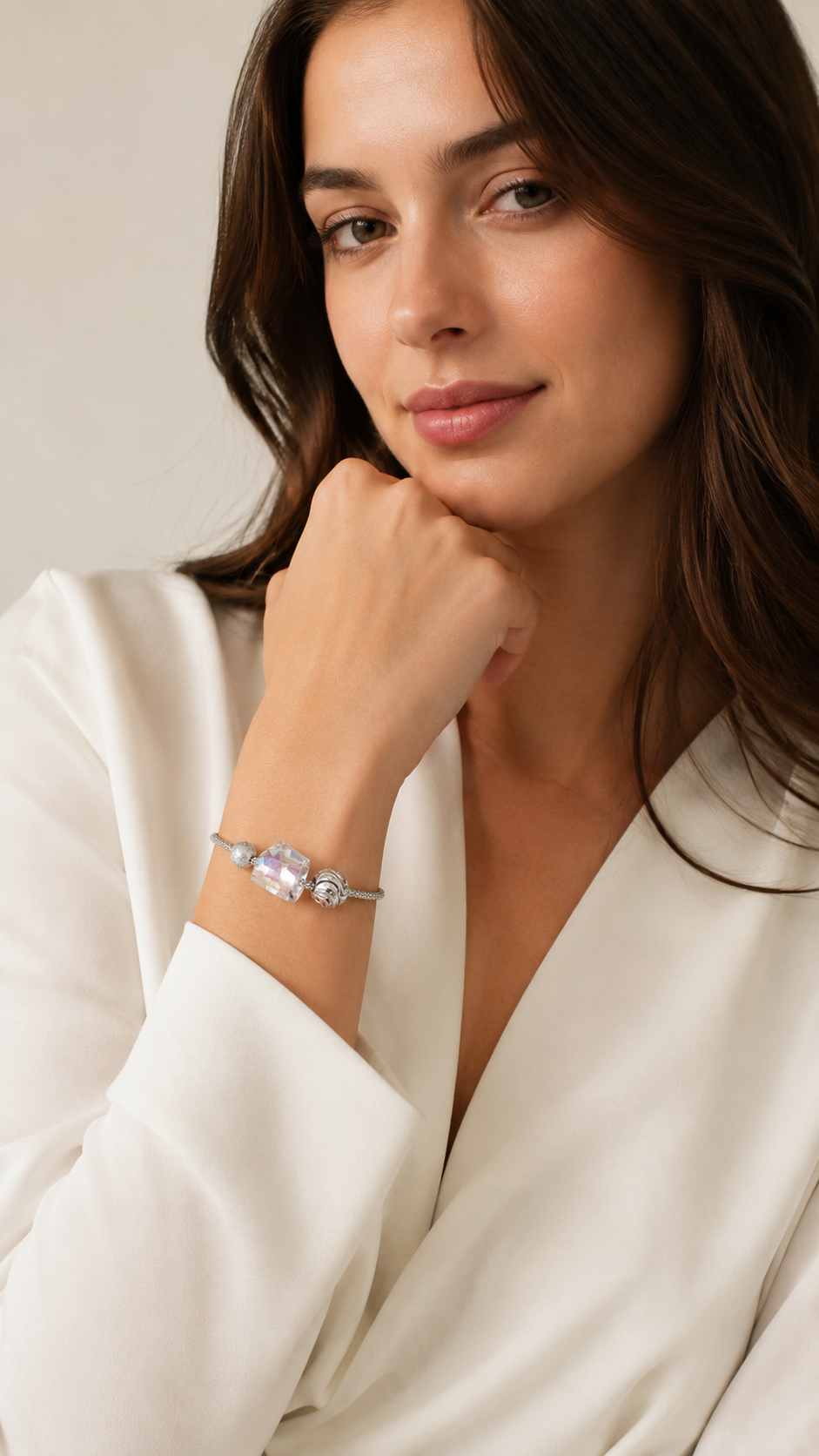 Glamour Brac - Ag925 Rh Cr AB - imagen modelo 1