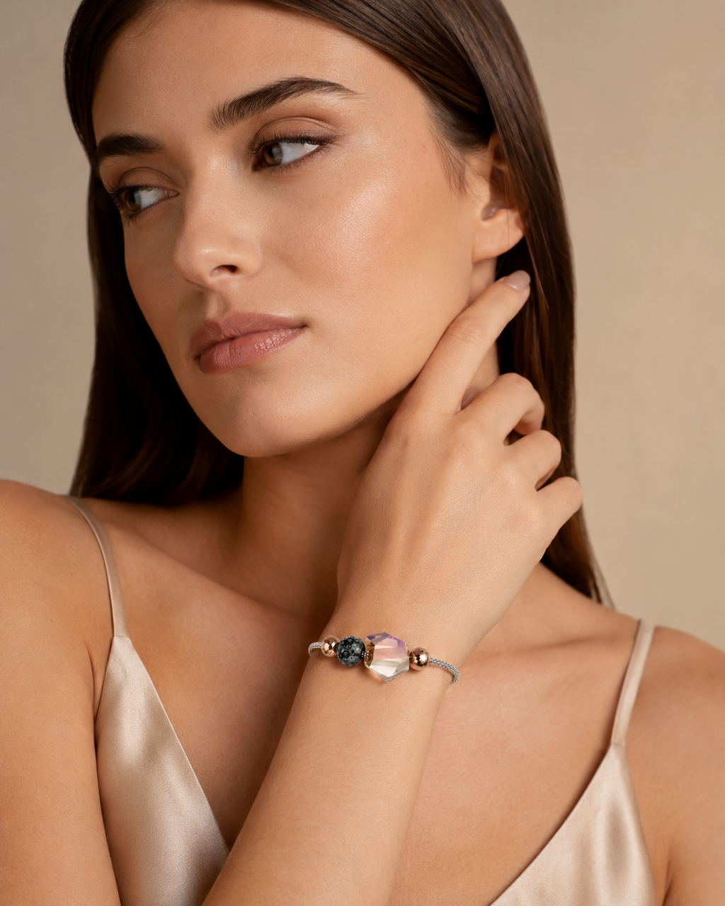 Glamour Brac - Ag925 Rh Celcian - imagen modelo 1