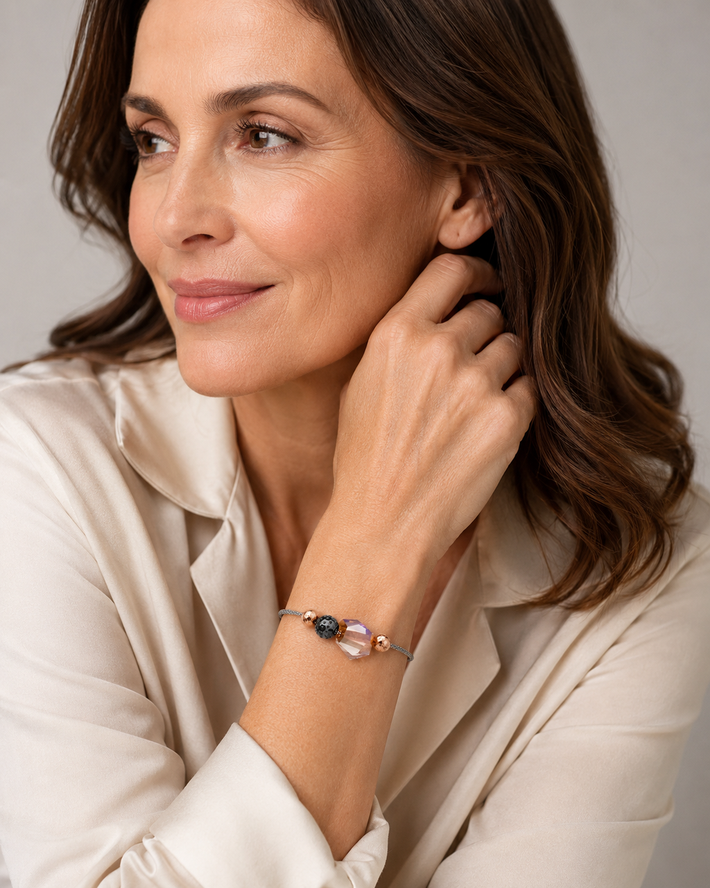 Glamour Brac - Ag925 Rh Celcian - imagen modelo 2