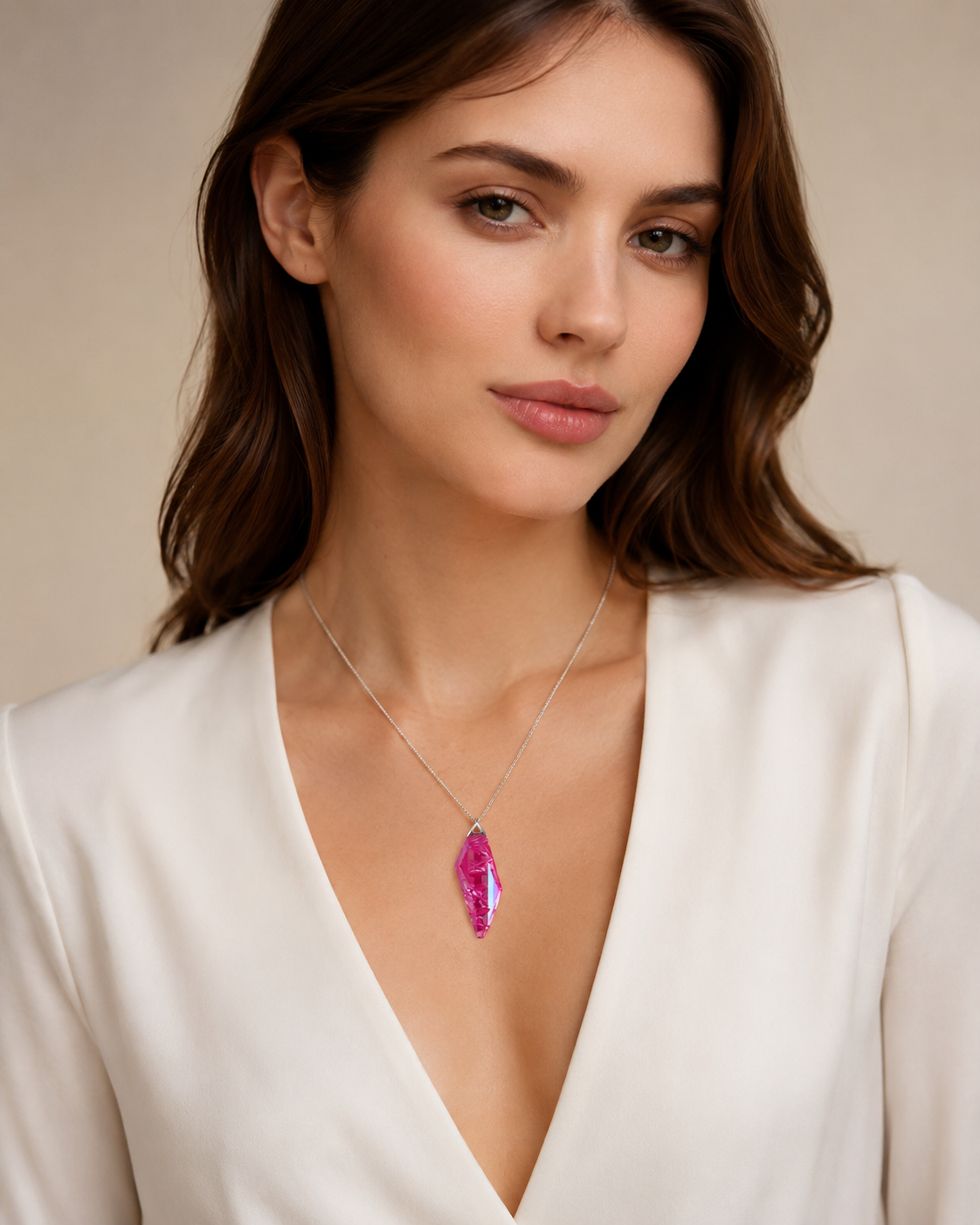 Elegance Pend - Ag925 Rh Red - imagen modelo 1