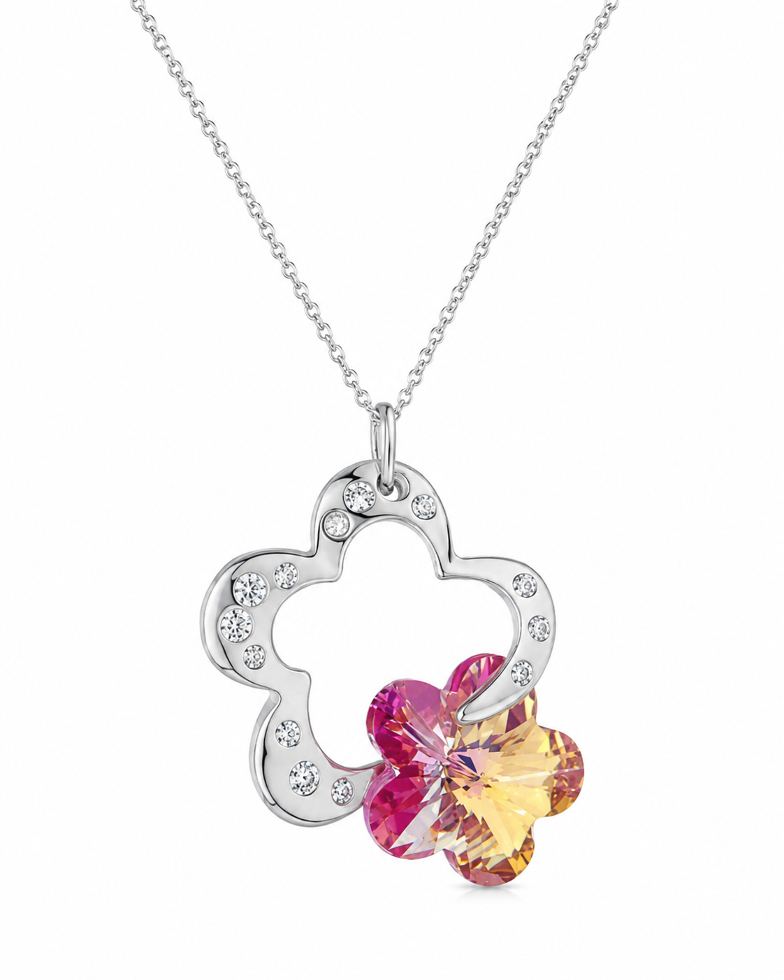 C Flower Pend - Ag925 Fuchsia - foto principal de producto