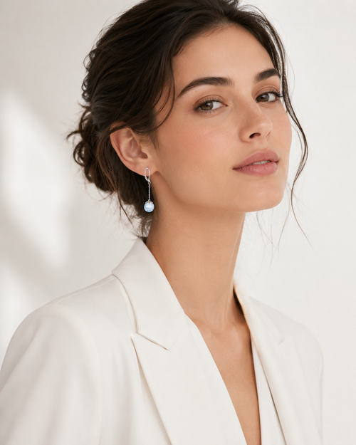 Amore Mio Earr Blue - imagen modelo 1