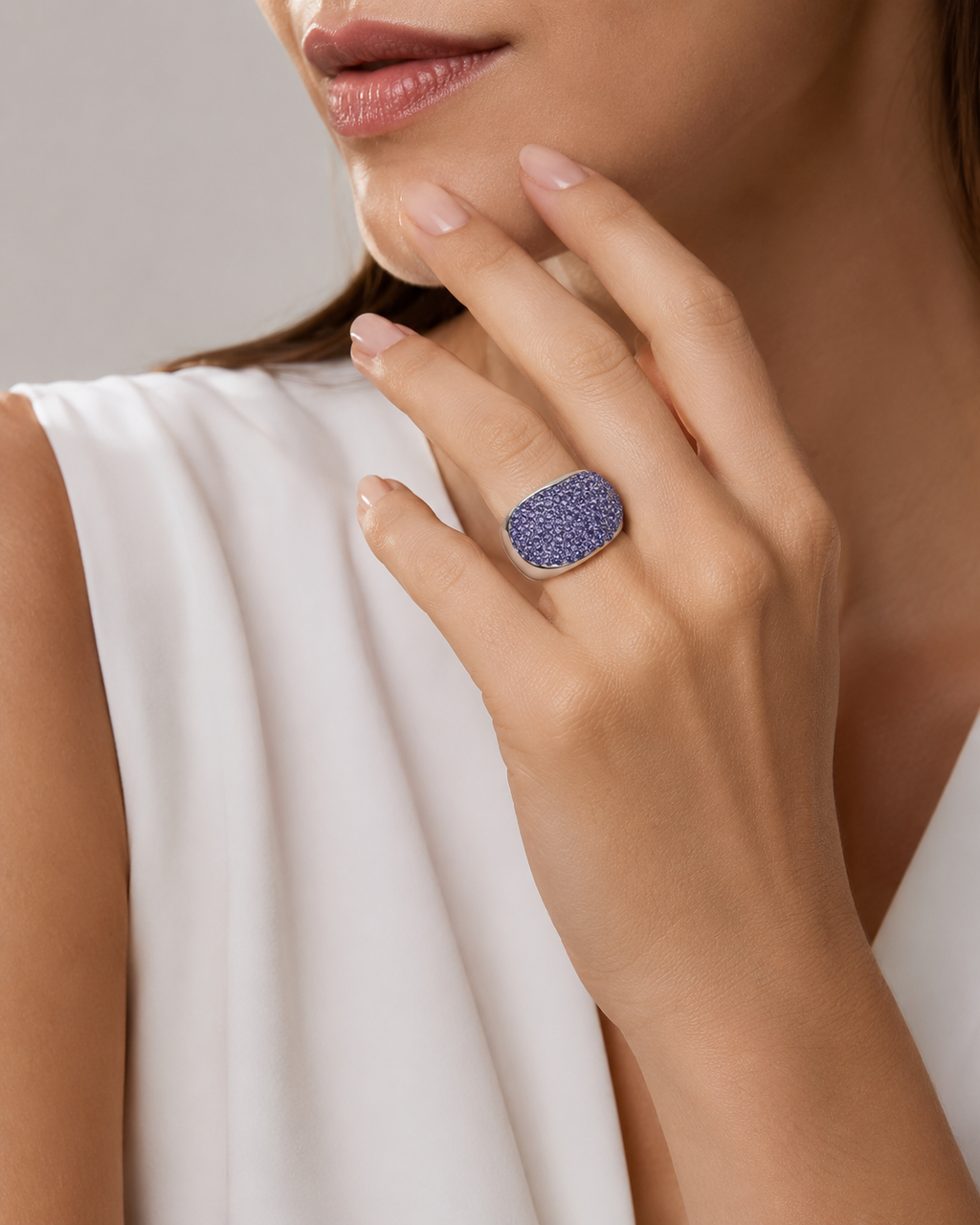 Brillant Ring - Tanzanita - imagen modelo 1